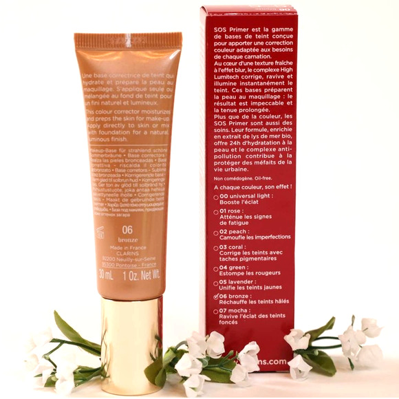 Clarins SOS Moisturizing Tinted Bronzing Primer - 06 Bronze - NIB - Picture 3 of 4